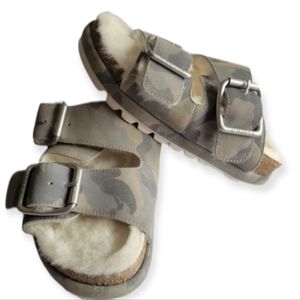 J-SLIDES Double Buckle‎ Sandals Size 6